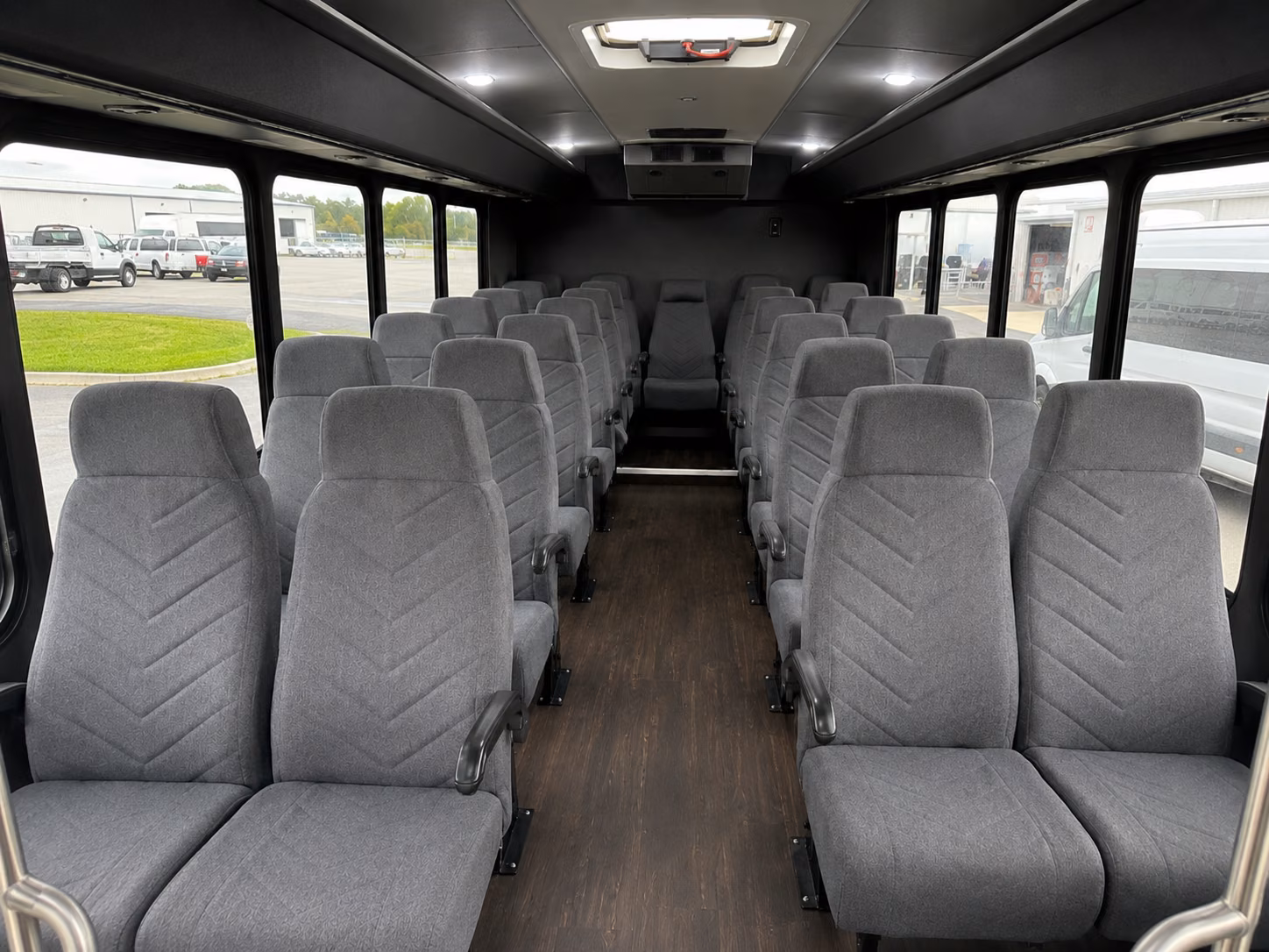 stockton 18 passenger minibus interior