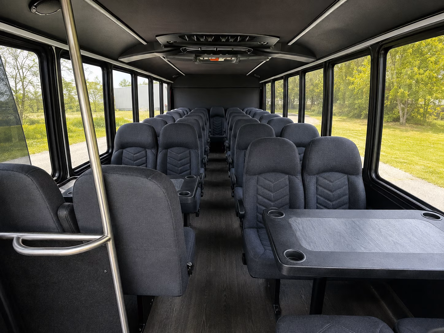 stockton 20 passenger minibus inside