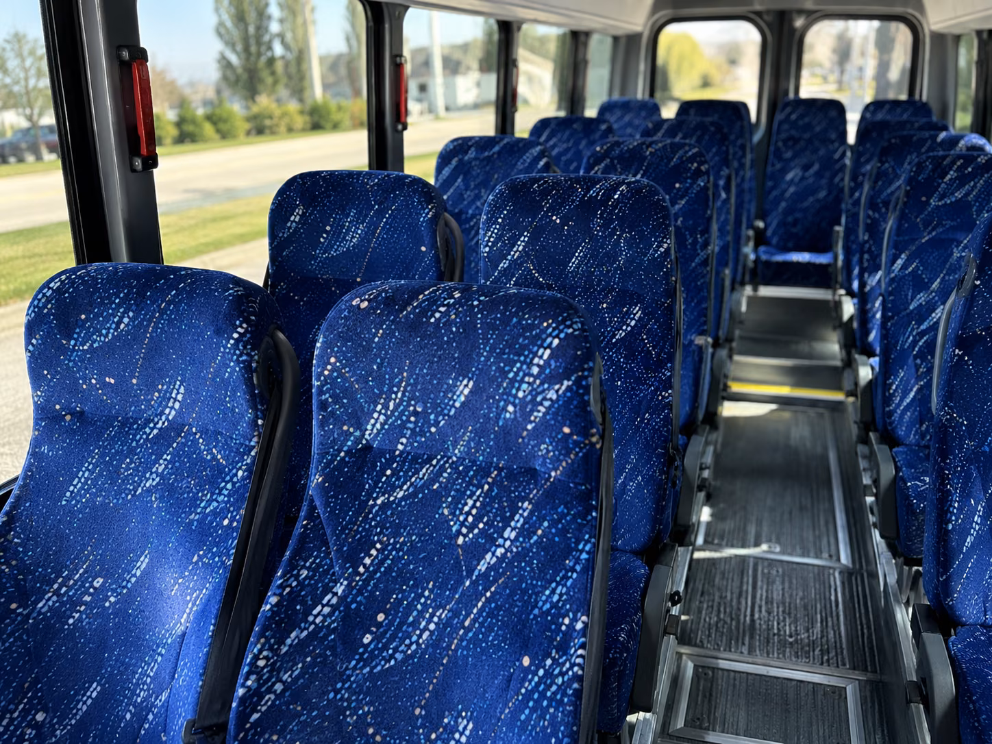 stockton 20 passenger minibus interior