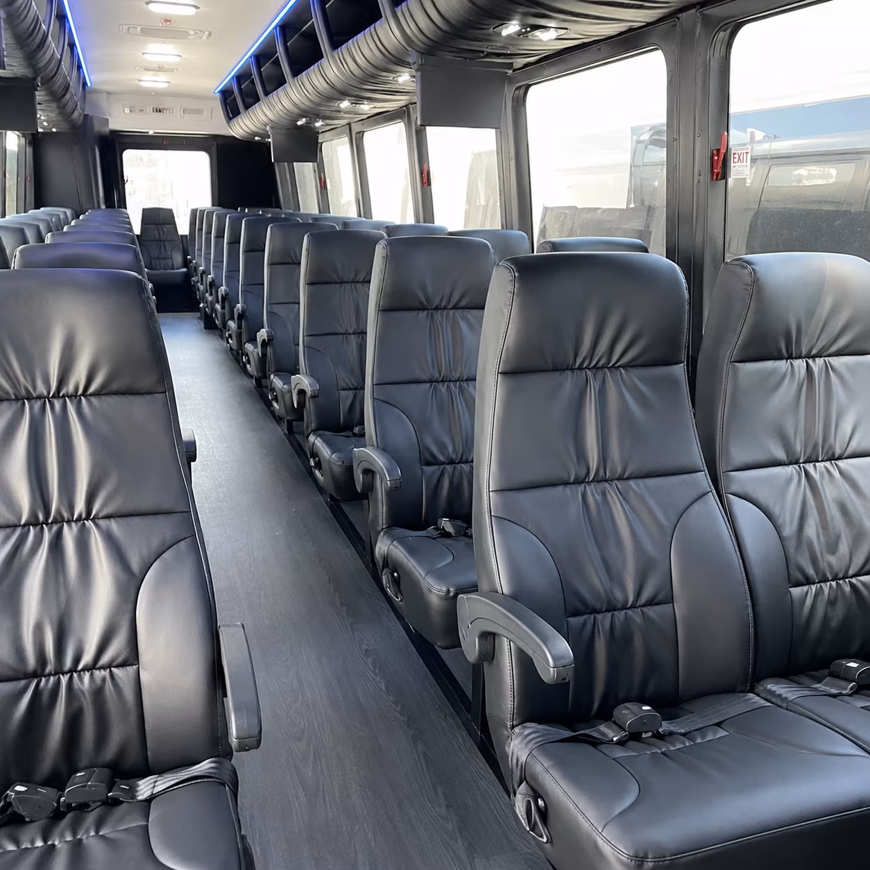 stockton 25 passenger minibus interior