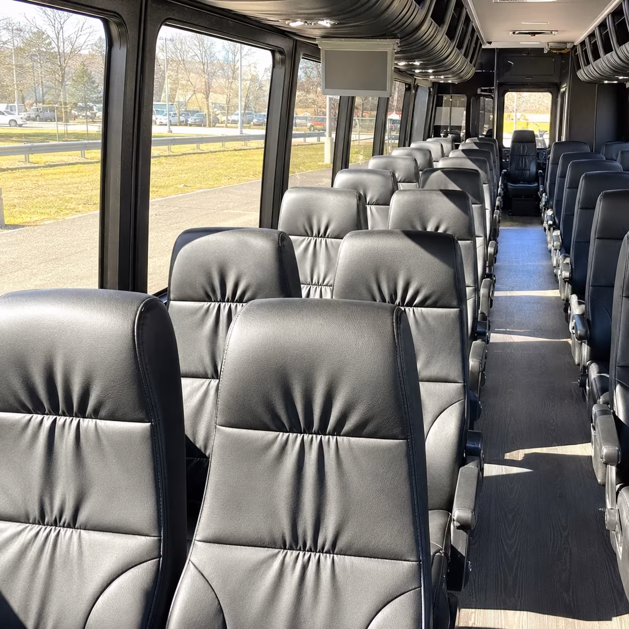 stockton 30 passenger minibus inside