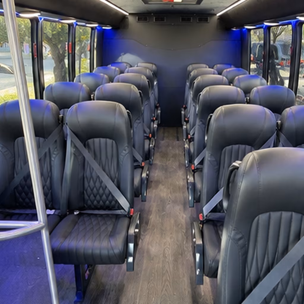 stockton 35 passenger minibus inside