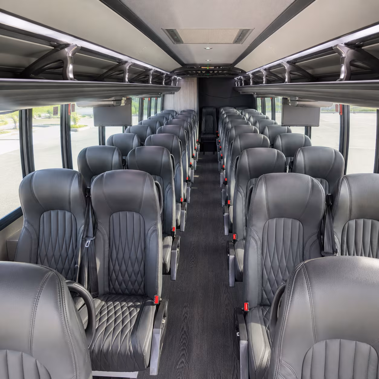 stockton 35 passenger minibus interior