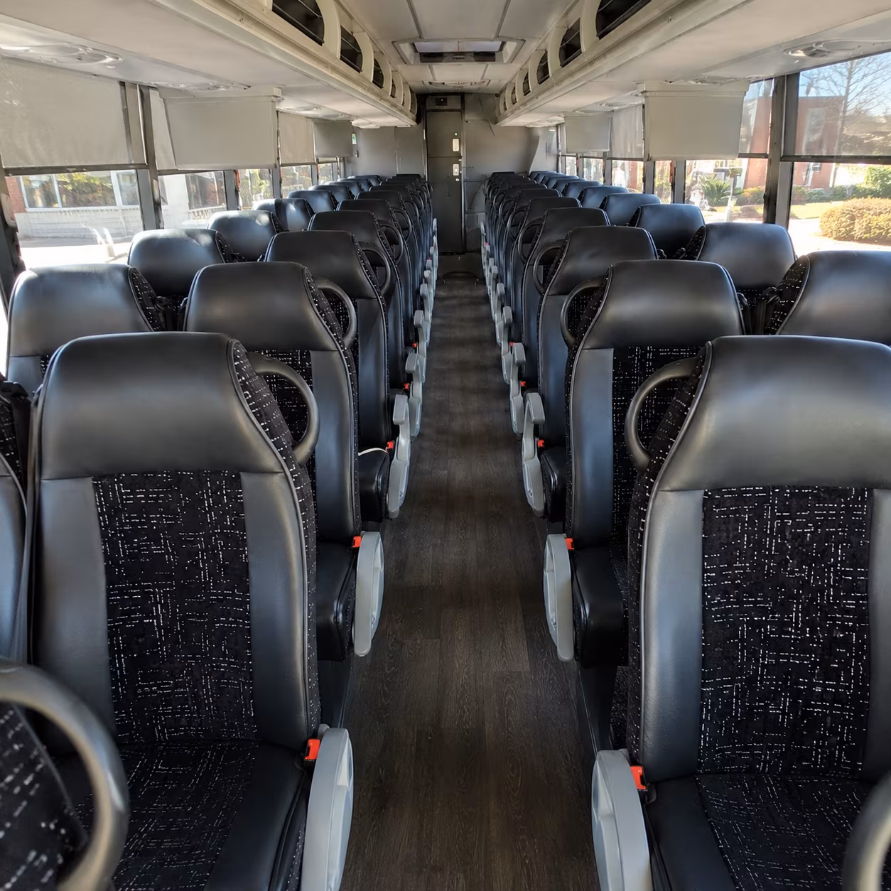 stockton 54 passenger charter bus inside